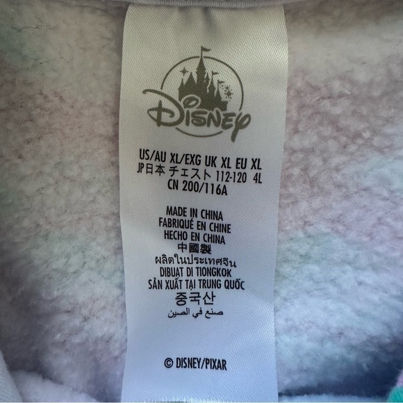 Disney Hoodie Monsters Inc Mike Wazowski Graffiti Long Sleeve Pullover Hooded XL - Picture 8 of 12